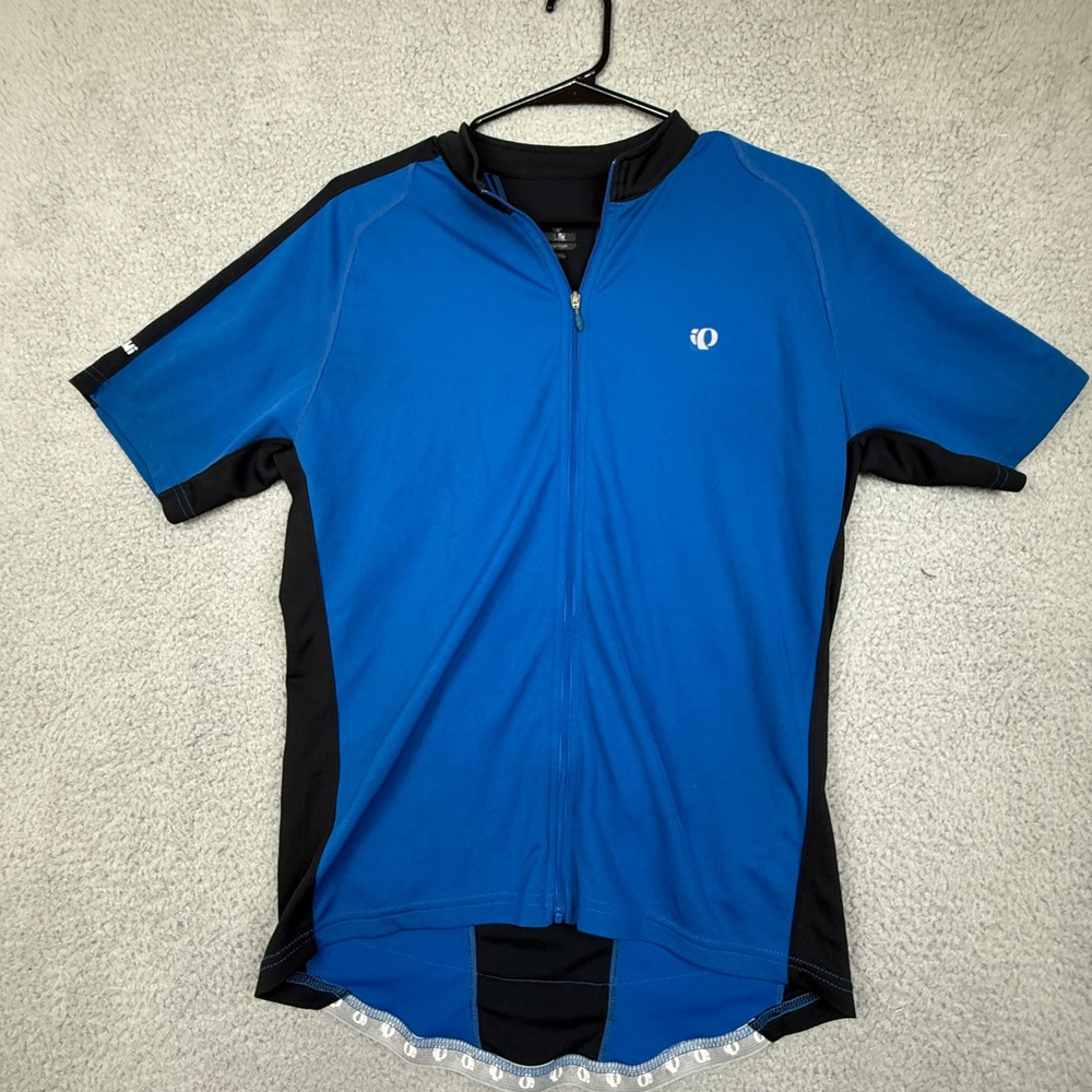 Pearl Izumi Mens‎ Cycling Jersey Full Zip Blue Black Sportswear Top